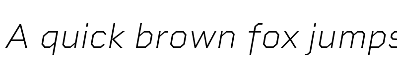 Preview of FONTSPRING DEMO - Rigid Square ExtraLight Italic font