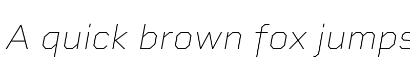 Preview of FONTSPRING DEMO - Rigid Square Thin Italic font