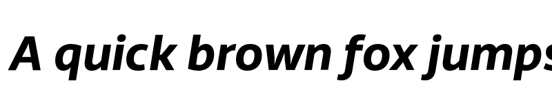 Preview of FONTSPRING DEMO - Riona Sans Bold Italic font