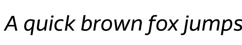 Preview of FONTSPRING DEMO - Riona Sans Italic font