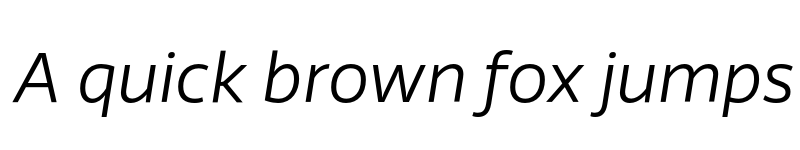 Preview of FONTSPRING DEMO - Riona Sans Light Italic font