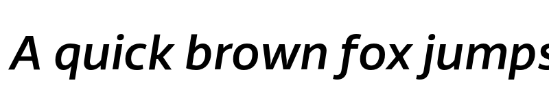 Preview of FONTSPRING DEMO - Riona Sans Medium Italic font