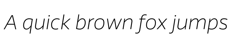 Preview of FONTSPRING DEMO - Riona Sans Thin Italic font