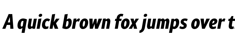 Preview of FONTSPRING DEMO - Rival Sans Narrow ExBold italic Regular font