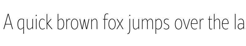 Preview of FONTSPRING DEMO - Rival Sans Narrow Thin Regular font