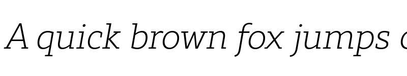 Preview of FONTSPRING DEMO - Rival Slab ExtraLight Italic font