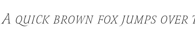 Preview of FONTSPRING DEMO - Romis UltraLight Italic Regular font