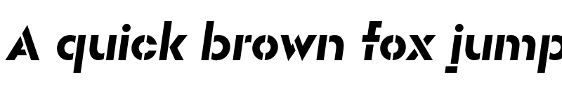 Preview of FONTSPRING DEMO - Rothek Stencil Black Italic font