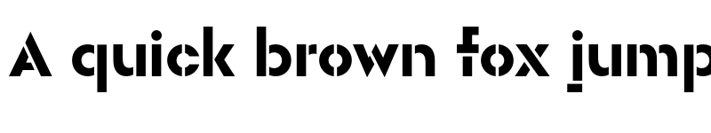 Preview of FONTSPRING DEMO - Rothek Stencil Black Regular font