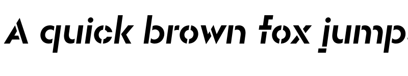 Preview of FONTSPRING DEMO - Rothek Stencil Bold Italic font