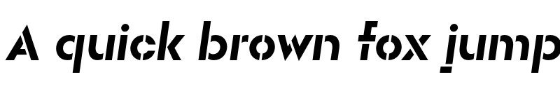 Preview of FONTSPRING DEMO - Rothek Stencil ExBold Italic font