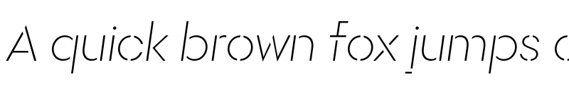 Preview of FONTSPRING DEMO - Rothek Stencil ExLight Italic font