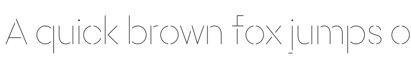 Preview of FONTSPRING DEMO - Rothek Stencil Hairline Regular font