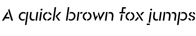 Preview of FONTSPRING DEMO - Rothek Stencil Italic font