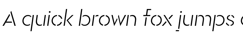 Preview of FONTSPRING DEMO - Rothek Stencil Light Italic font