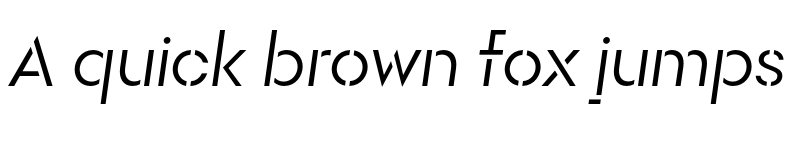 Preview of FONTSPRING DEMO - Rothek Stencil Normal Italic font