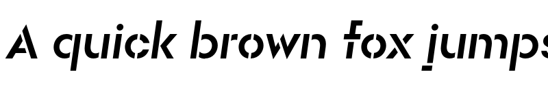 Preview of FONTSPRING DEMO - Rothek Stencil SemiBold Italic font