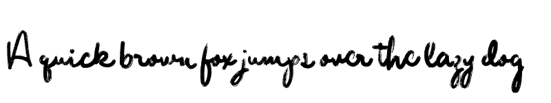 Preview of FONTSPRING DEMO - Rough Brush Script Regular font