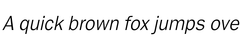 Preview of FONTSPRING DEMO - Ryman Gothic Pro UltraLight Italic font