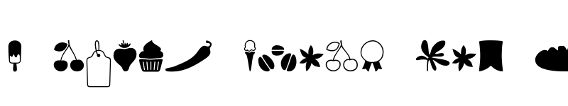 Preview of FONTSPRING DEMO - Sabores Script Dingbats Regular font