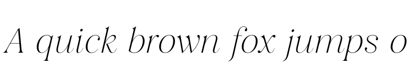 Preview of FONTSPRING DEMO - Salina ExtraLight Italic font