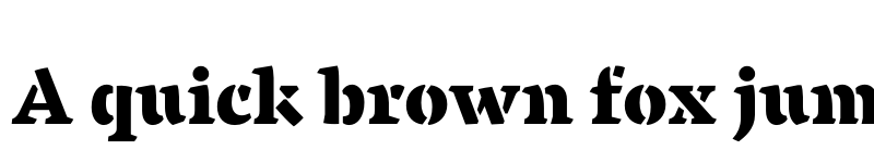 Preview of FONTSPRING DEMO - Salom Black Stencil Regular font