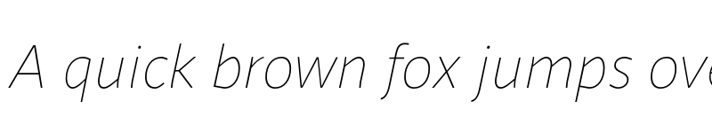 Preview of FONTSPRING DEMO - Sana Sans Thin Italic Regular font