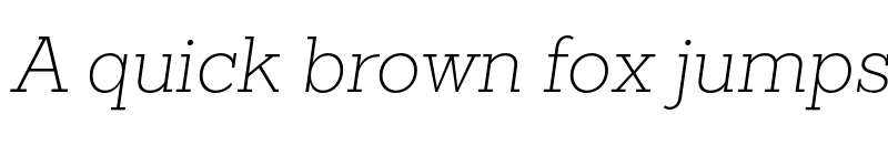 Preview of FONTSPRING DEMO - Sanchez Slab ExtraLight ExtraLight Italic font