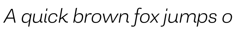 Preview of FONTSPRING DEMO - Sans ExtLt It Italic font