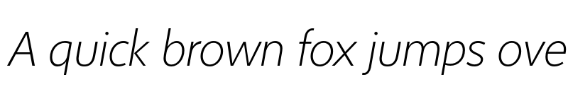 Preview of FONTSPRING DEMO - Sense ExtraLight Italic Regular font