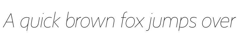 Preview of FONTSPRING DEMO - Sense Thin Italic Regular font