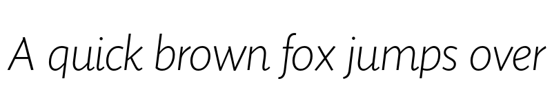 Preview of FONTSPRING DEMO - Sensibility ExtraLight Italic Regular font