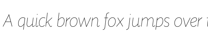 Preview of FONTSPRING DEMO - Sensibility Thin Italic Regular font