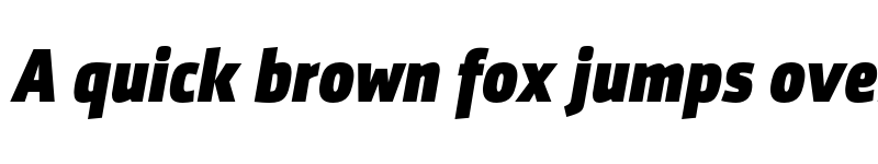 Preview of FONTSPRING DEMO - SenticoSansDTCond ExtraBold Italic font