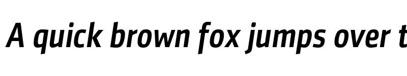 Preview of FONTSPRING DEMO - SenticoSansDTCond Medium Italic font