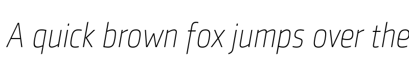 Preview of FONTSPRING DEMO - SenticoSansDTCond Thin Italic font