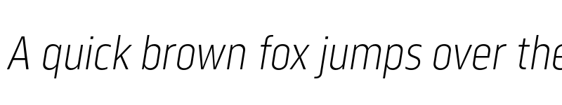 Preview of FONTSPRING DEMO - Serca Condensed ExtraLight Italic font