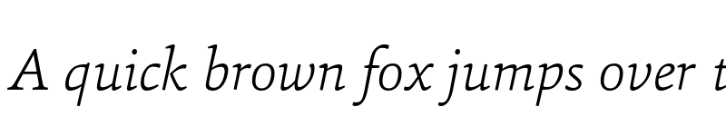 Preview of FONTSPRING DEMO - Sina-ExtraLightItalic Regular font