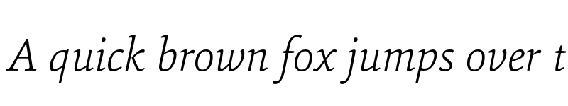 Preview of FONTSPRING DEMO - SinaNova-ExtraLightItalic Regular font