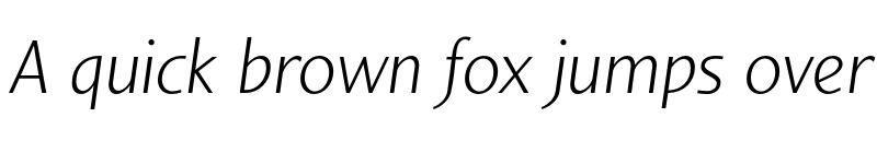 Preview of FONTSPRING DEMO - Sky Sans Book Book Italic font