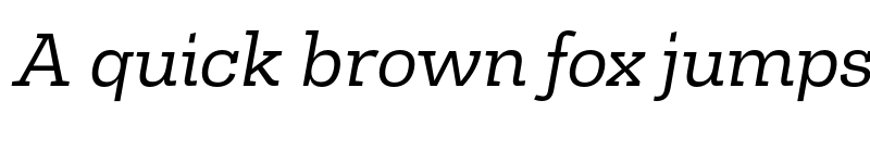 Preview of FONTSPRING DEMO - Slab Lt It Italic font