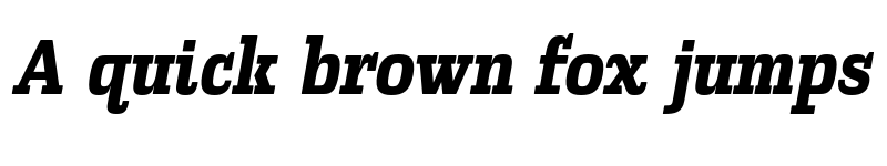 Preview of FONTSPRING DEMO - Slabic Black Italic Regular font