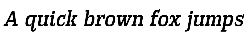 Preview of FONTSPRING DEMO - Slabic Bold Italic Regular font