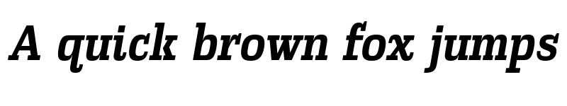 Preview of FONTSPRING DEMO - Slabic Extra Bold Italic Regular font