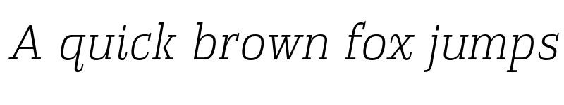 Preview of FONTSPRING DEMO - Slabic Light Italic Regular font