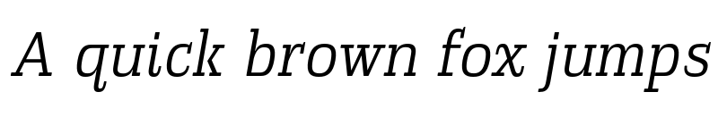 Preview of FONTSPRING DEMO - Slabic Regular Italic Regular font