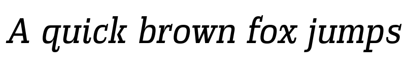 Preview of FONTSPRING DEMO - Slabic Semi Bold Italic Regular font