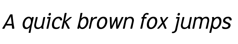 Preview of FONTSPRING DEMO - Soft Sans Italic font