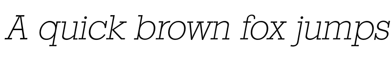 Preview of FONTSPRING DEMO - Stafford Serial Xlight Italic font