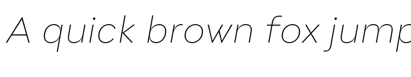 Preview of FONTSPRING DEMO - Stray Thin Italic Regular font